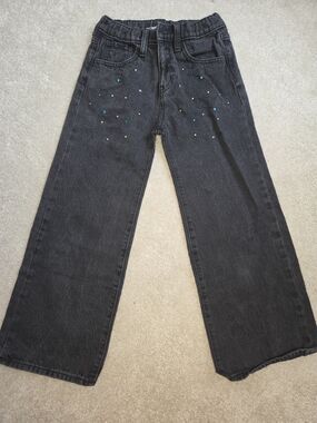 Old Navy Black Denim Jeans Kids, Sparkle Details